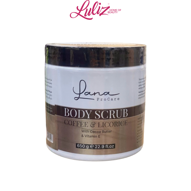 Lana ProCare Body Scrub Coffee & Licorice With Cocoa Butter & Vitamin E 650g