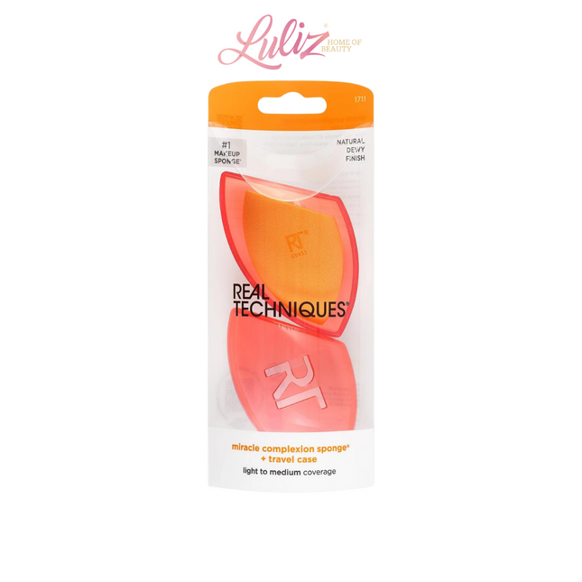 Real Techniques Miracle Complexion Sponge Makeup Blender + Travel Case