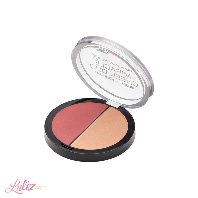 Max Factor Miracle Cheek Duo Cream Blush And Highlighter - 20 Brown Peach & Champagne