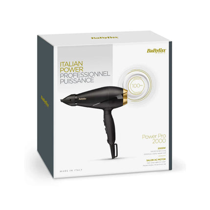 Babyliss Power Pro 2000 Hair Dryer, 2000 Watt, AC - 6704