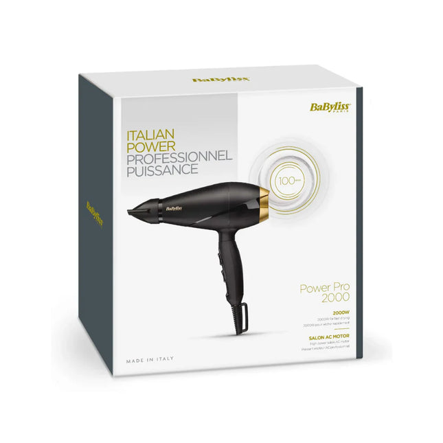 Babyliss Power Pro 2000 Hair Dryer, 2000 Watt, AC - 6704