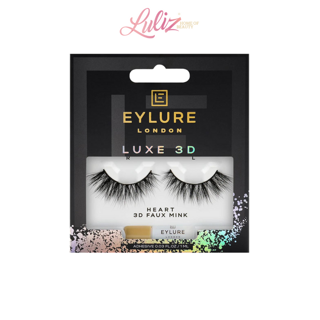 Eylure London Luxe 3D Faux Mink Black Eyelashes - Heart