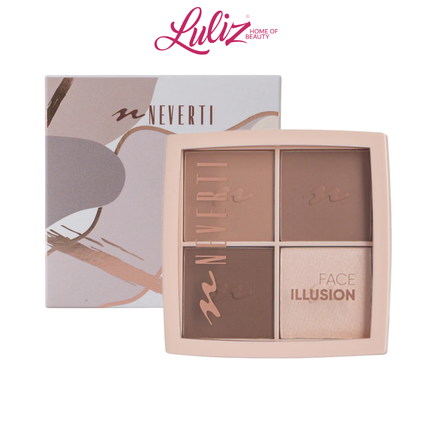 NEVERTI - Face Illusion Highlighter Contour Palette