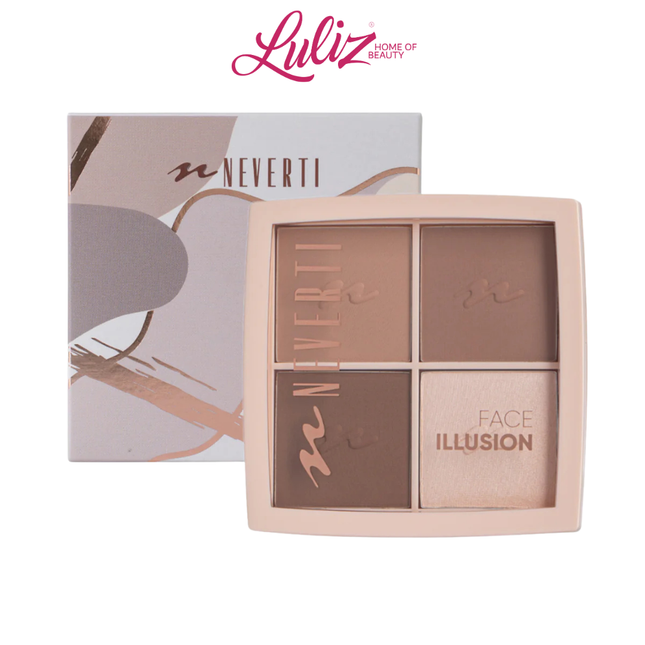 NEVERTI - Face Illusion Highlighter Contour Palette