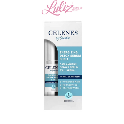 Celenes Energizing Detox FACE SERUM 3 in1  30Ml