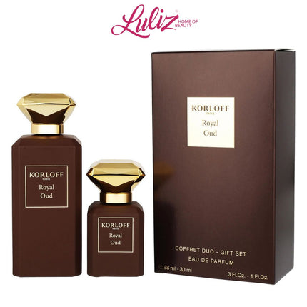 مجموعة عطر كورلوف رويال عود او دي بارفيوم 88مل + 30مل لكلا الجنسين