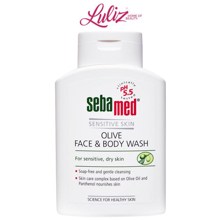 SEBAMED - Olive Face & Body Wash For Sensitive And Delicate Skin 200Ml