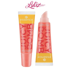 Two lip gloss products with 'Juicy Bomb' text on a white background, featuring the Luliz brand.