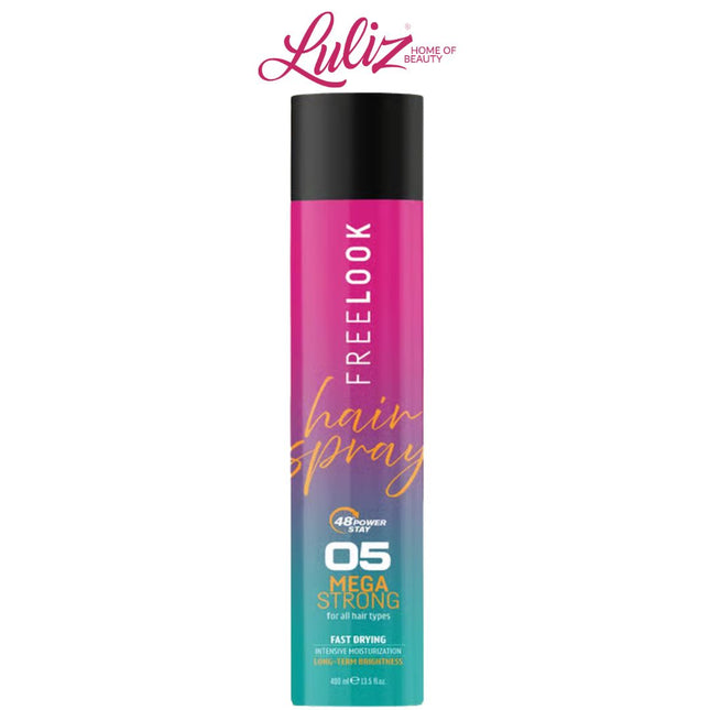 FREELOOK - 05 Mega Strong Hair Spray 48 Hour Hold 400Ml
