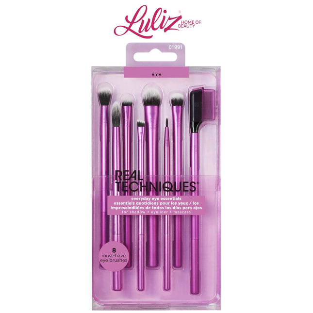 مجموعة فرش مكياج العيون الأساسية اليومية من ريل تكنيكس