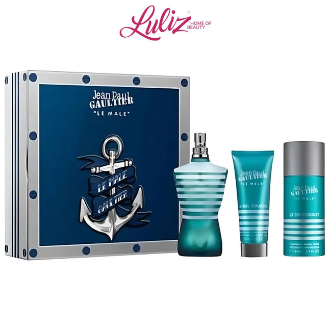 JEAN PAUL GAULTIER _ Le Male EDT 125ML + Shower Gel 75ML + Deodorant Spray 150ML