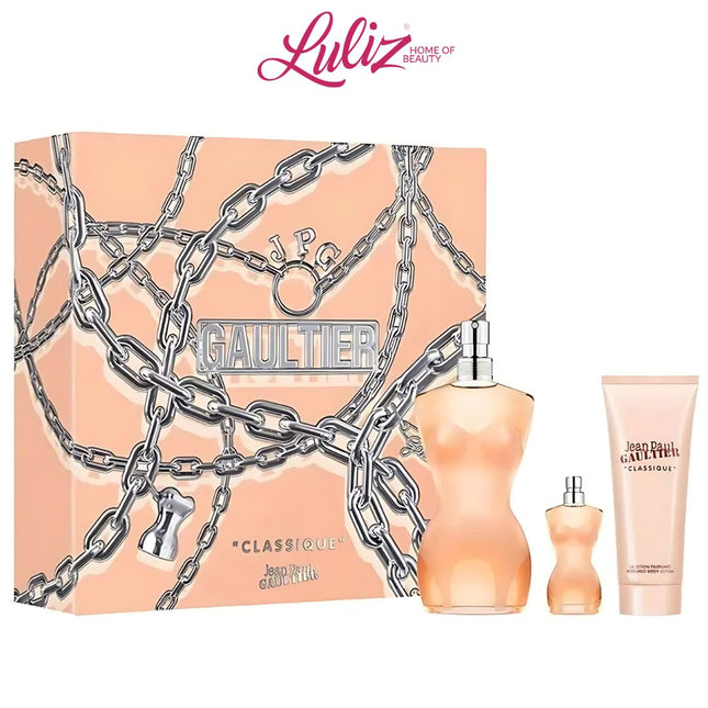 JEAN PAUL GAULTIER _ Classique EDT 100Ml + EDT 6Ml + Body Lotion 75Ml For Women