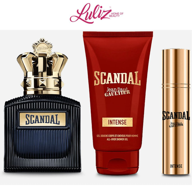 JEAN PAUL GAULTIER _ Scandal Intense EDP 100Ml + EDP 10Ml + Shower Gel 75Ml