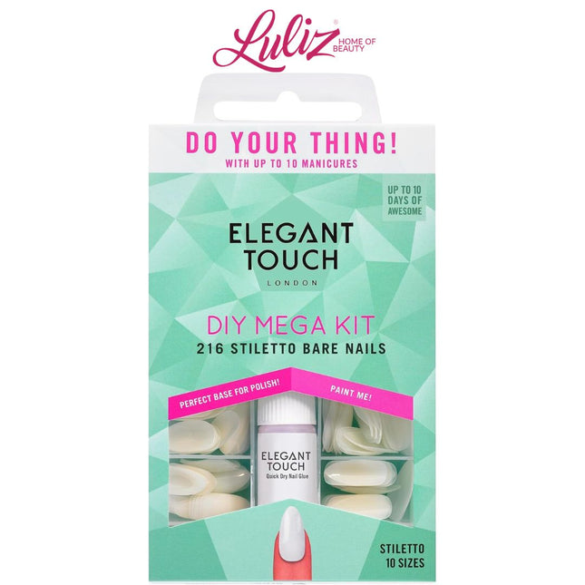 مجموعة Elegant Touch Bare Mega Kit المكونة من 216 ظفرًا