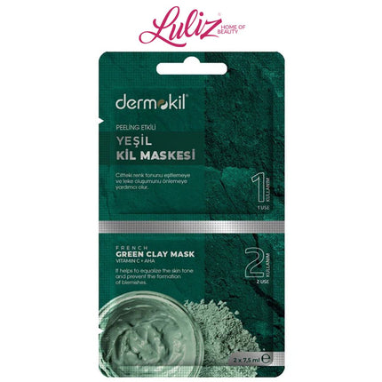 DERMOKIL - Peeling Effect Green Clay Mask 2* 7.5ml