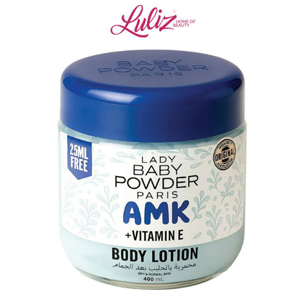 بيبي باودر - لوشن للجسم من إيه إم كيه، لون أزرق داكن، 400 مل