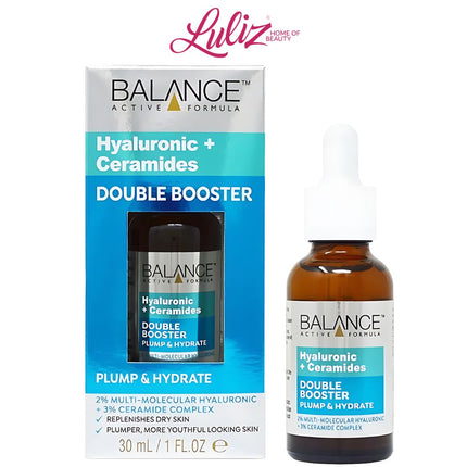 BALANCE ACTIVE - Formula Hyaluronic + Ceramides Double Booster Serum 30ml