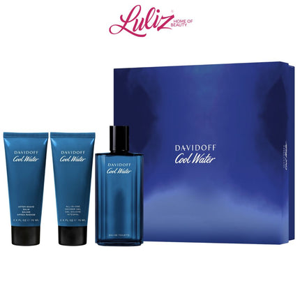 DAVIDOFF - Cool Water Gift Set for Men 125ml – EDT + Shower Gel + After Shave Balm