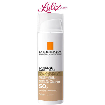 لاروش بوزيه انثيليوس واقي شمس ملون مصحح لعلامات التقدم بالسن 50مل SPF 50