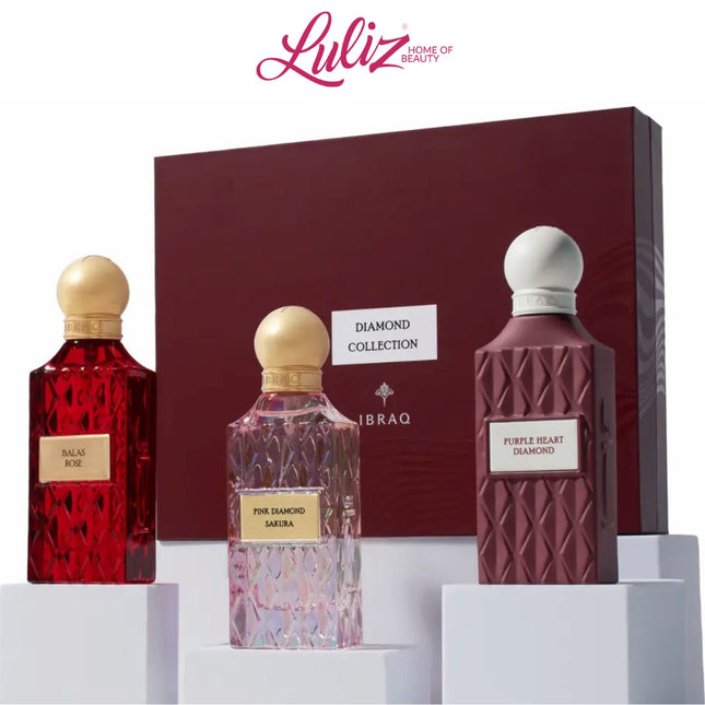 IBRAHEEM AL QURASHI - DIAMOND MAROON BOX 3PCS*75ML