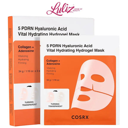 قناع هيدروجيل مرطب حيوي بحمض الهيالورونيك من COSRX - 5 PDRN، 3 قطع