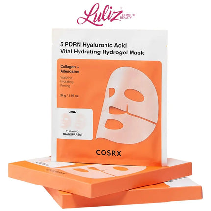 قناع هيدروجيل مرطب حيوي بحمض الهيالورونيك من COSRX - 5 PDRN، 3 قطع