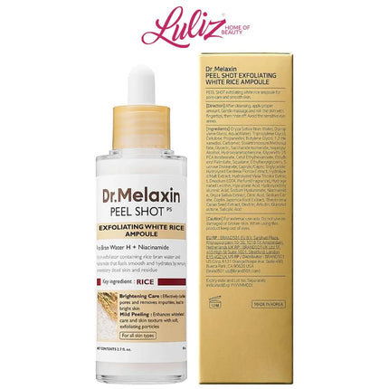 DR.MELAXIN - Peel Shot Glow White Rice Peeling Ampoule 80ml