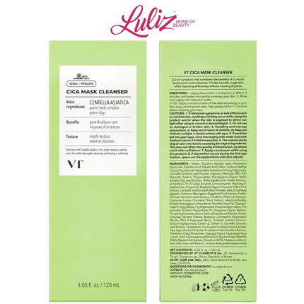 VT COSMETICS - Cica Mask Cleanser 120 ML