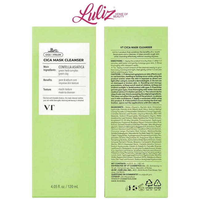 VT COSMETICS - Cica Mask Cleanser 120 ML