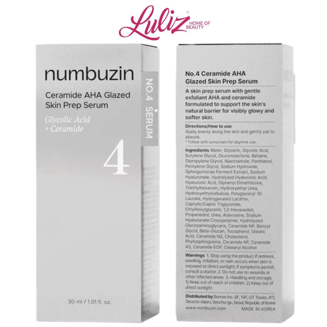 NUMBUZIN - No. 4 Ceramide AHA Glazed Skin Prep Serum 30ml