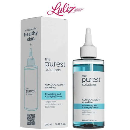 THE PUREST - Exfoliating And Clarifying Toner Glycolic Acid %5 Aha + BHA 200 Ml