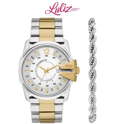 DIESEL - DZ2182SET Men’s Watch 45 Mm Silver Gold Gift Set