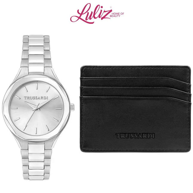 TRUSSARDI - Brink R2453157507 Women's Watch 32Mm Silver Gift Set