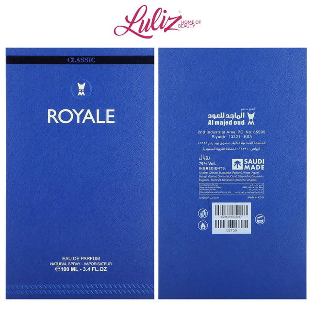 ALMAJED OUD -  Classic Royale Eau de Parfum 100ml for Men