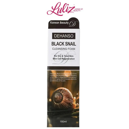 DEHANSO - Black Snail Cleansing Foam 180 ml for Dry & Tired Skin