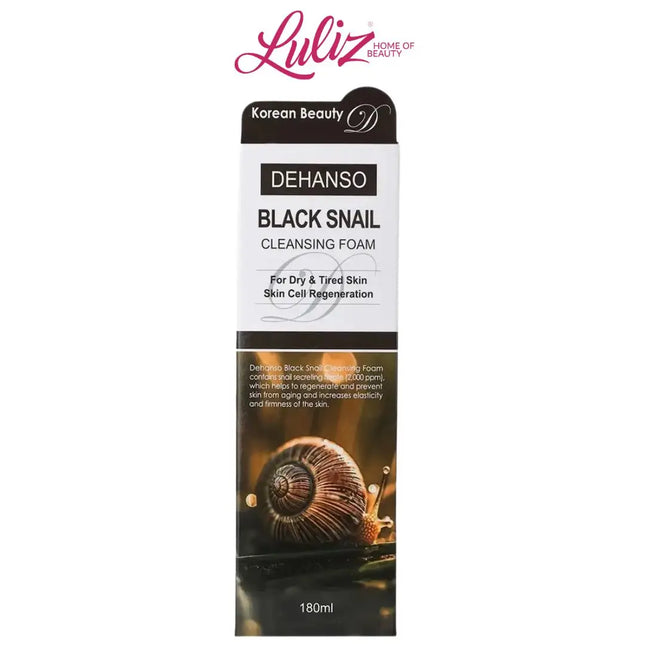 DEHANSO - Black Snail Cleansing Foam 180 ml for Dry & Tired Skin