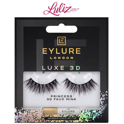 EYLURE - London Luxe 3D Faux Mink Black Eyelashes - Princess