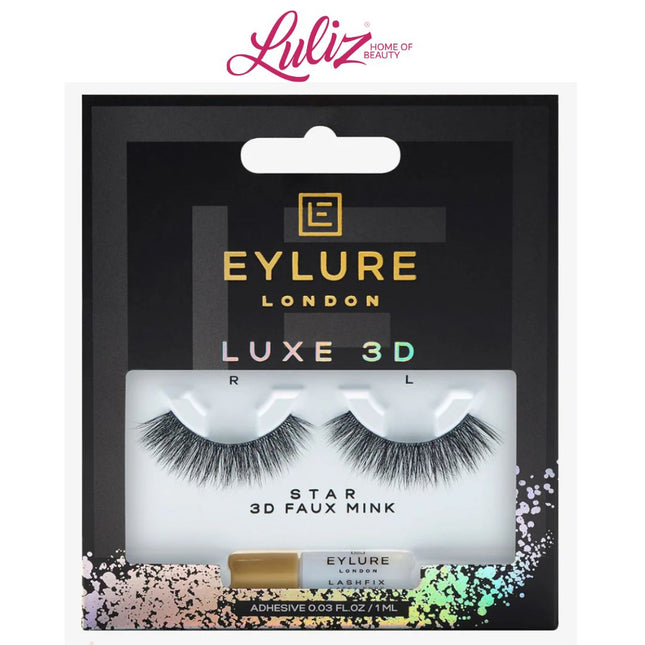 EYLURE - London Luxe 3D Faux Mink Black Eyelashes - Star