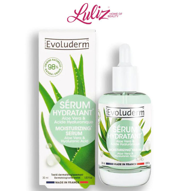 EVOLUDERM - Aloe Vera & Hyaluronic Acid Moisturizing FACE SERUM 30 ML