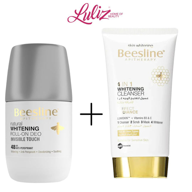 بيزلاين - عرض ٤ في ١ منظف + مزيل عرق رول أون لمسة خفية