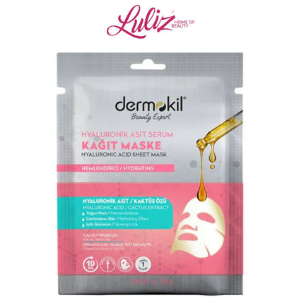 DERMOKIL - SHEET MASK WITH HYALURONIC ACID SERUM & CLAY