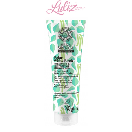 Natura Siberica Polar White Birch Purifying & Perfecting Shower Gel, 200ml