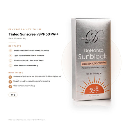 DeHanso Tinted Sunscreen SPF 50 PA++ 50g