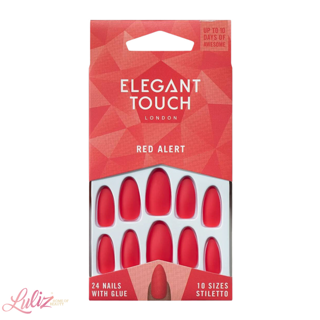 Elegant Touch Red Alert Nails